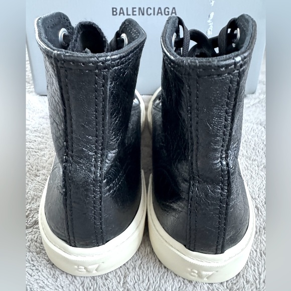 BALENCIAGA Paris Leather High Top Sneakers - Picture 7 of 12